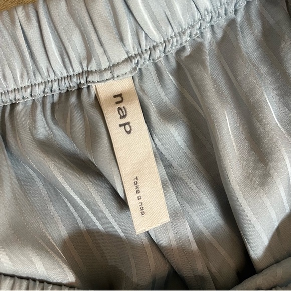 NAP Loungewear light blue pinstripe contrast trim pajama pants‎ size S small - Picture 5 of 7